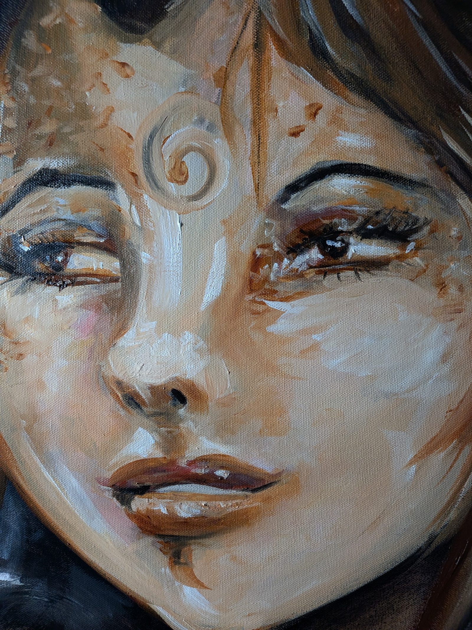 Artemis by Joline Renn — The spiral on her brow, close