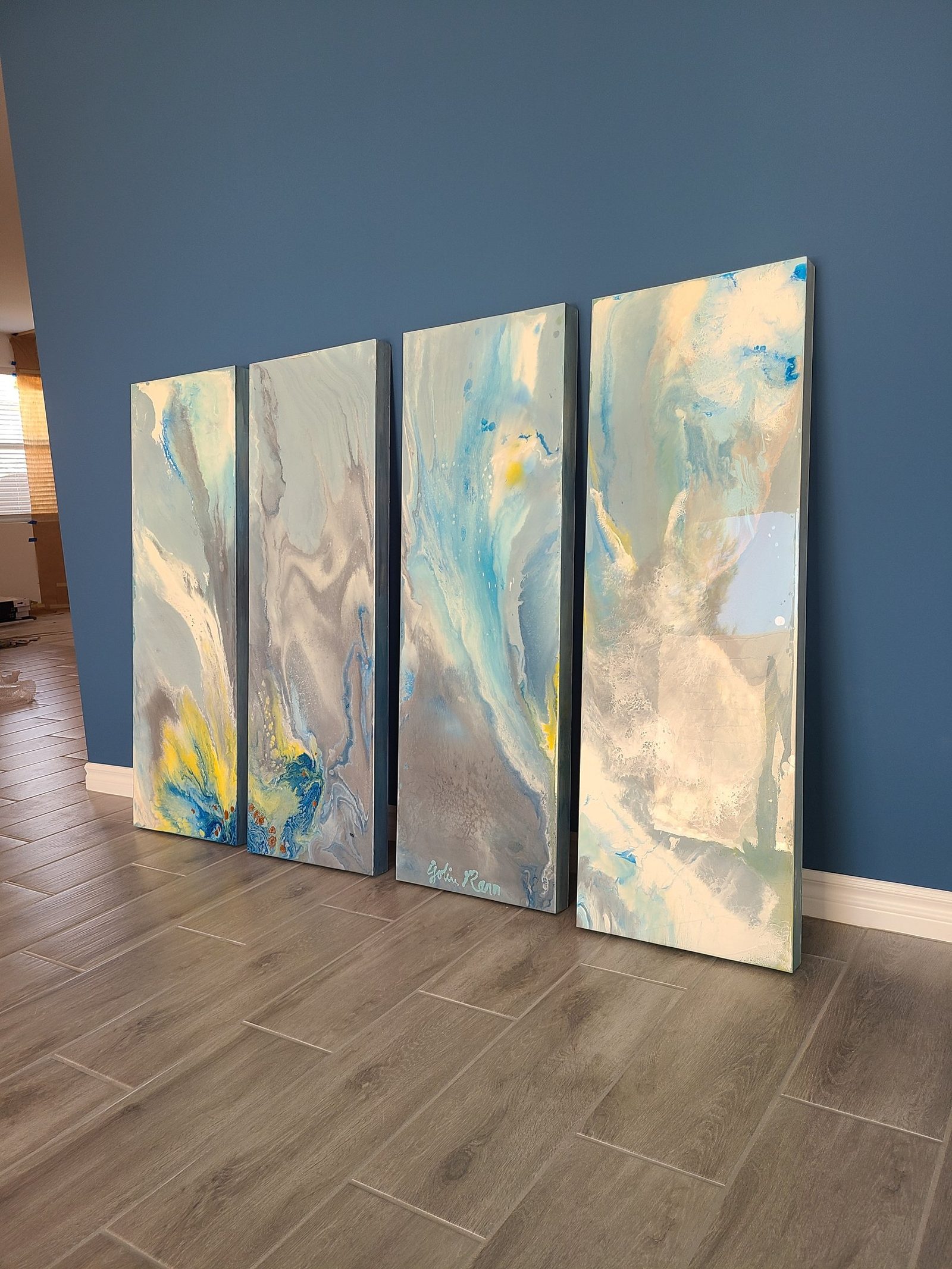 Resin abstract painting by Joline Renn