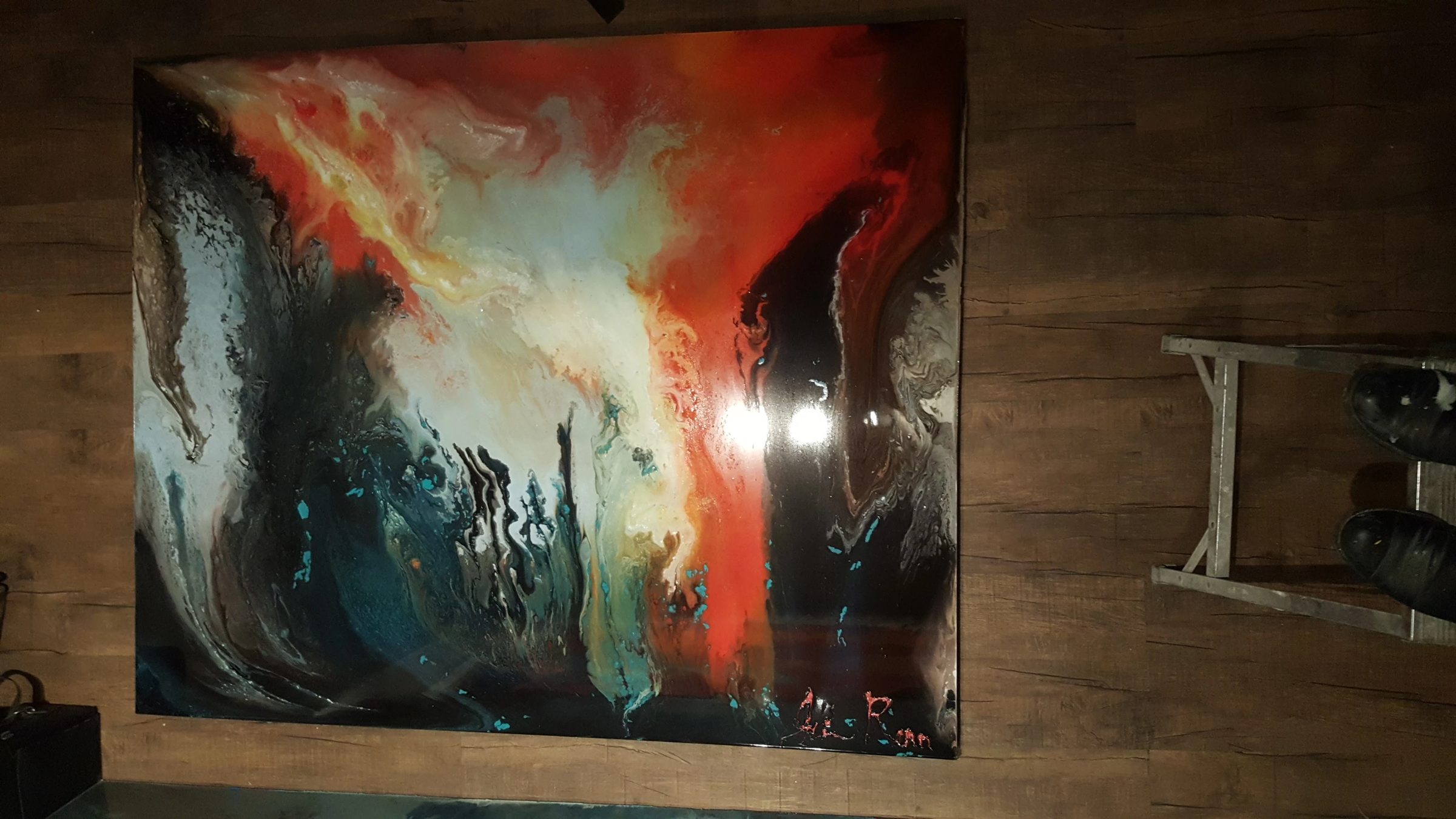 Evolution by Joline Renn — Raking light across the resin surface