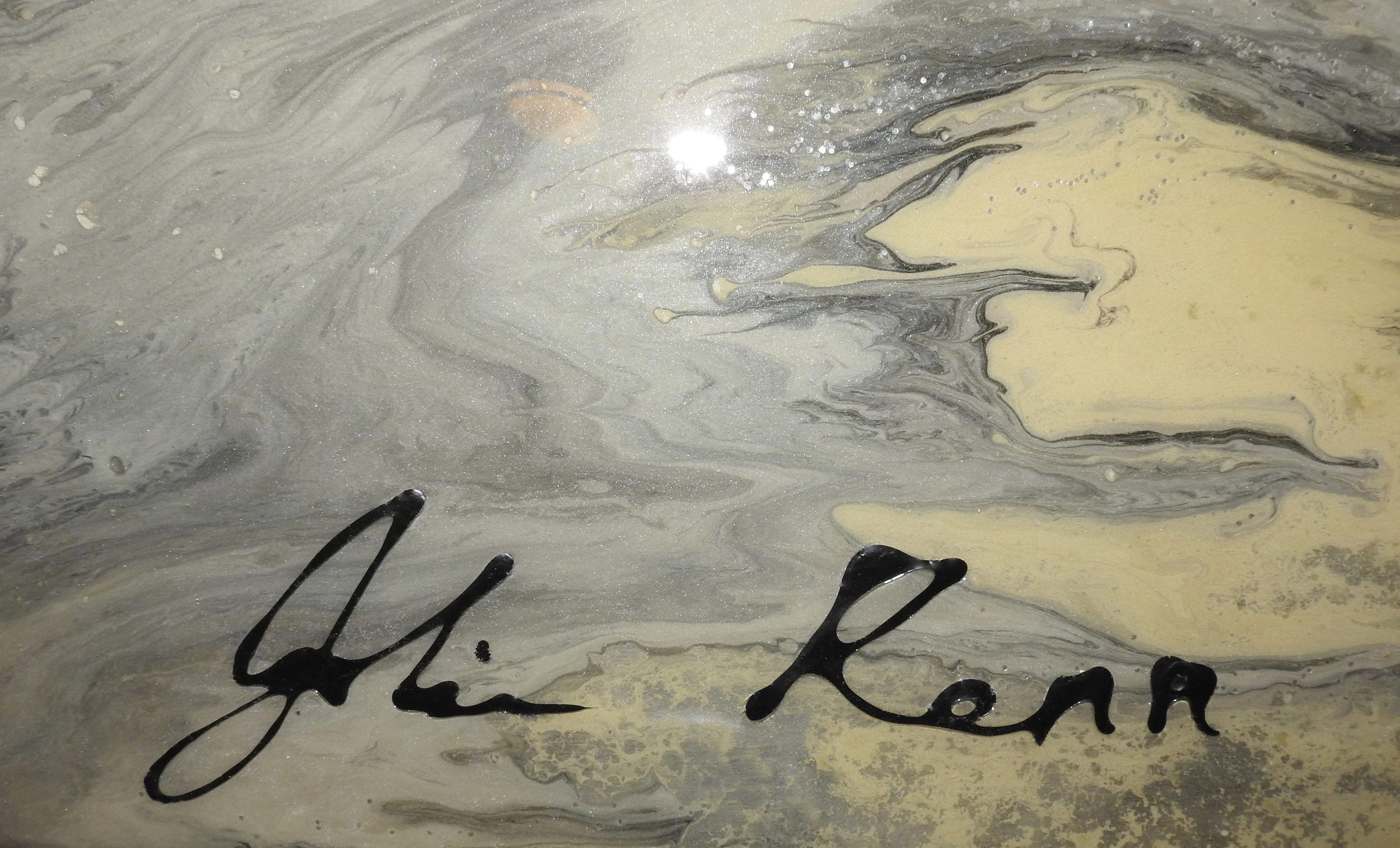 Oblivion by Joline Renn — The signature, in black on the cream and grey