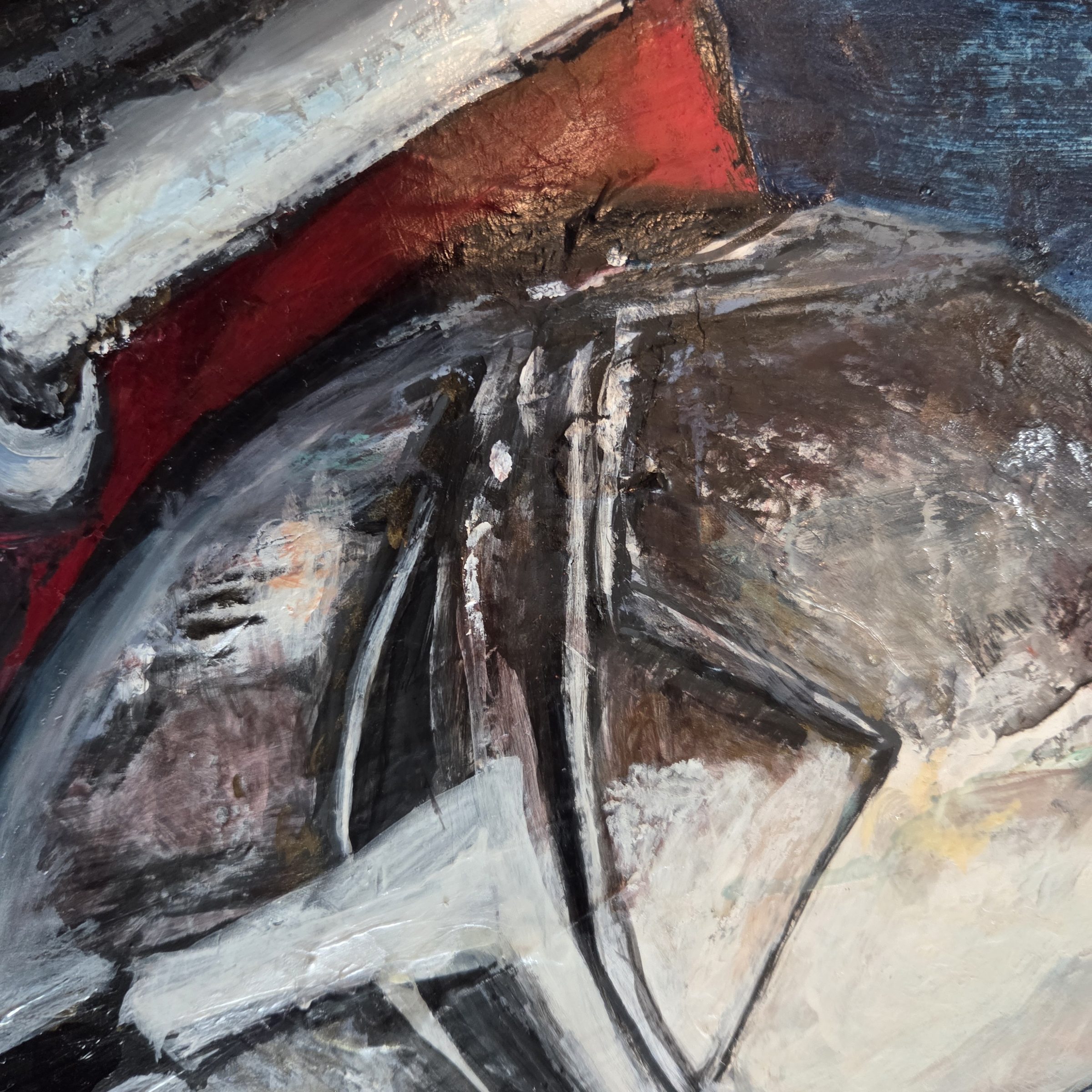 The Rider by Joline Renn — The helmet, gilded at the crown