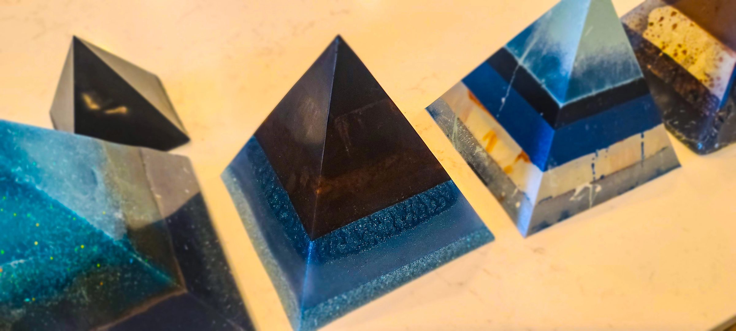 The Pyramids, Resin objects, given not sold by Joline Renn